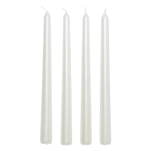 Vela de Cera Larga Blanco Perla