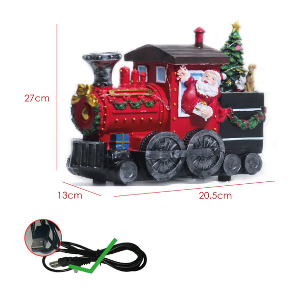 Tren Navideño Papa Noel con Luces