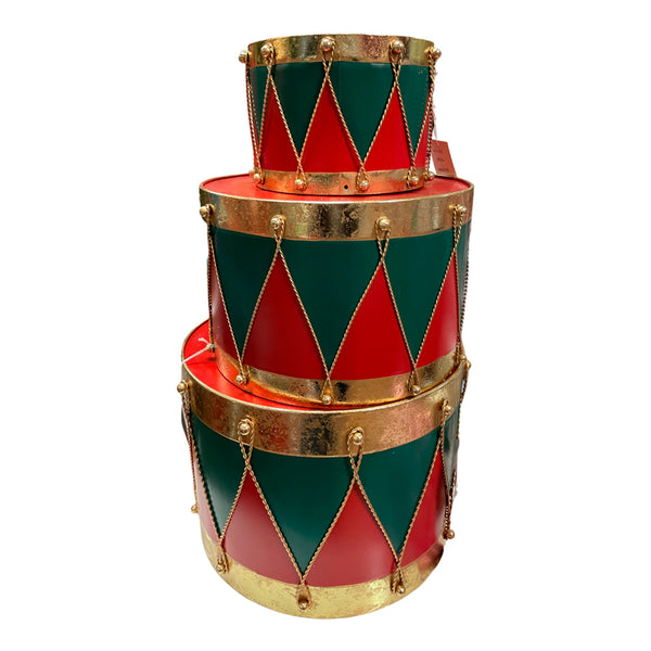 Set X3 de Tambores Navideños ROJO/VERDE