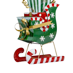 Adorno Trineo con Regalos Metalico 120CM