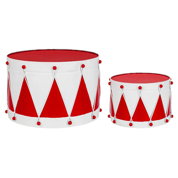 Set X2 Tambores Navideños Rojo/Blanco