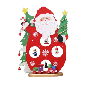 Papá Noel con Colgantes de Madera