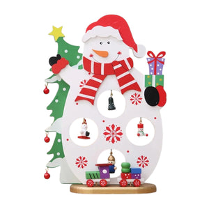 Muñeco de Nieve con Colgantes de Madera