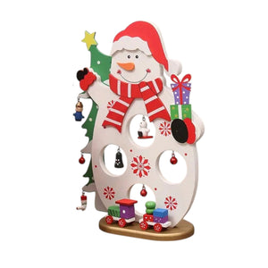 Muñeco de Nieve con Colgantes de Madera