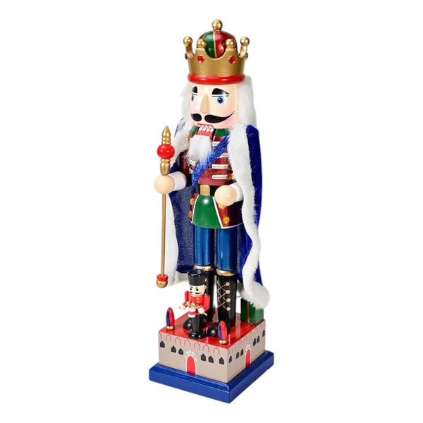 Rey Cascanuces de Madera 40CM AZUL