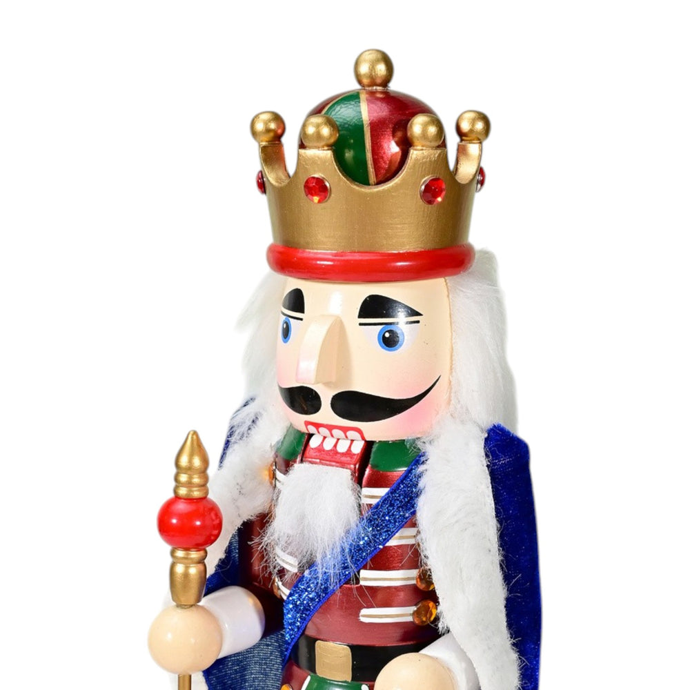 Rey Cascanuces de Madera 40CM AZUL