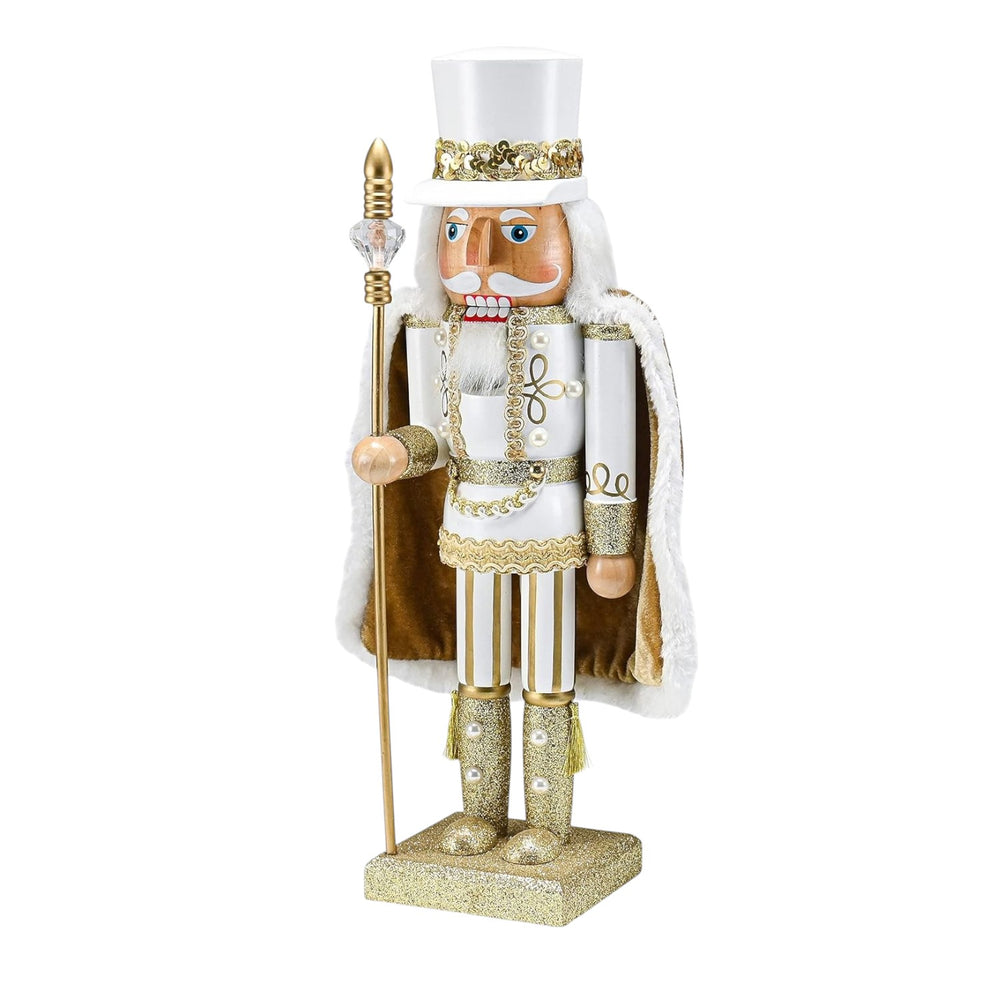 Rey Cascanuces de Madera 35CM BLANCO