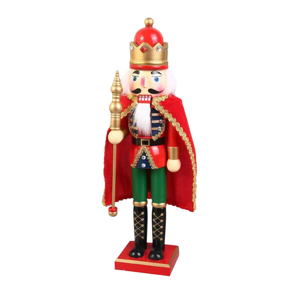 Rey Cascanuces de Madera 38CM ROJO