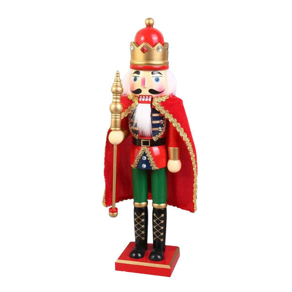 Rey Cascanuces de Madera 38CM ROJO