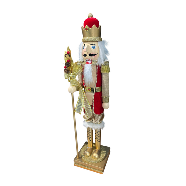 Cascanuces Dorado de Madera 65CM