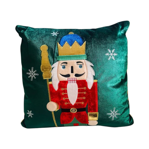 Cojin Navideño Verde CASCANUECES