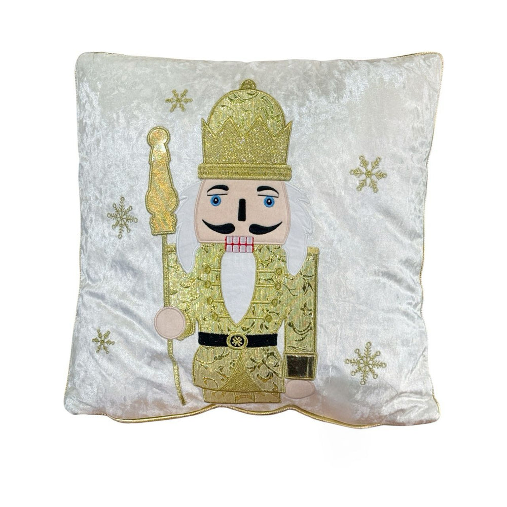 Cojin Navideño Blanco CASCANUECES