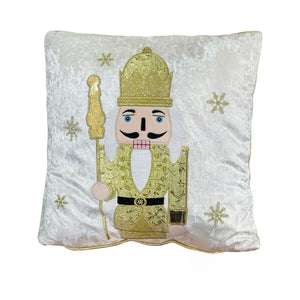 Cojin Navideño Blanco CASCANUECES