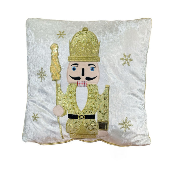 Cojin Navideño Blanco CASCANUECES