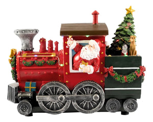 Tren Navideño Papa Noel con Luces