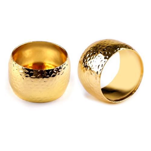 Aro de Servilleta Metalico X4 unidades DORADO LISO