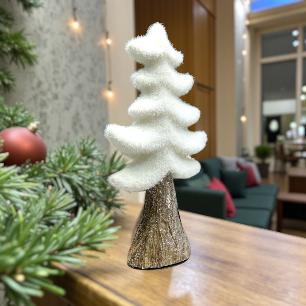 Pino Navideño Blanco 7x15x30cm