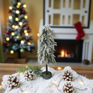Árbol De Mesa Nevado Decorativo 60cm