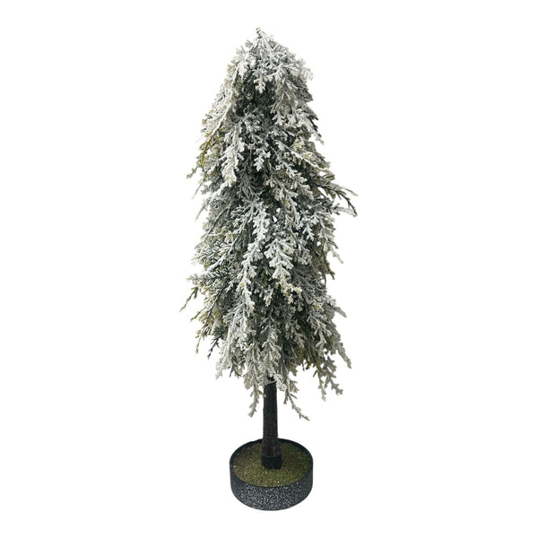 Árbol De Mesa Nevado Decorativo 60cm
