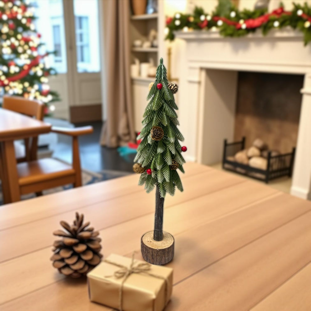 Mini Árbol con Piñas y Bayas 45cm