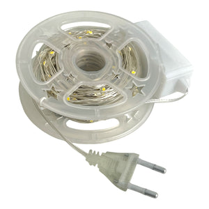 Luces Hada 50M Cable Plata Luz CÁLIDA