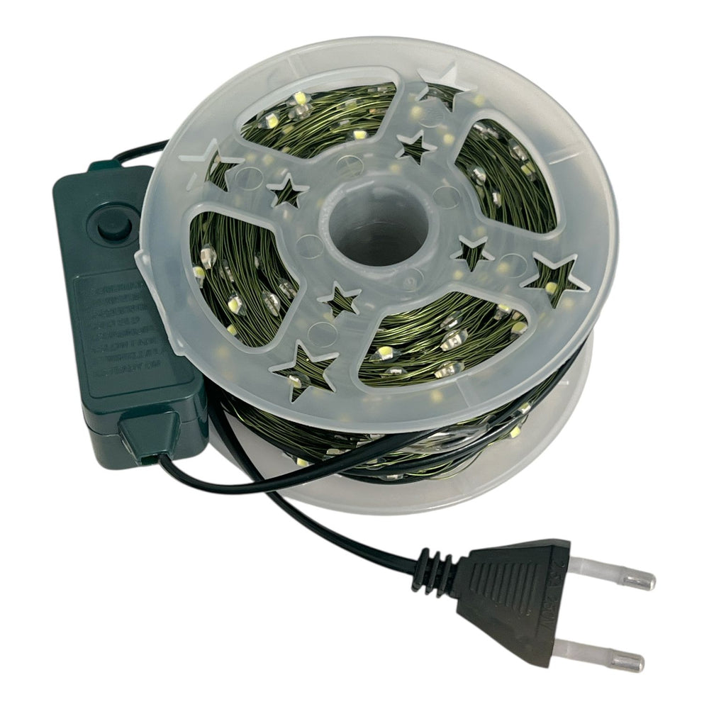 Luces Hada 100M Cable Verde luz BLANCA