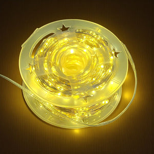 Luces Hada 100M Cable Plata Luz CÁLIDA