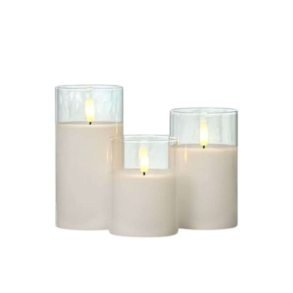 Set  X3 de Velas led BLANCA