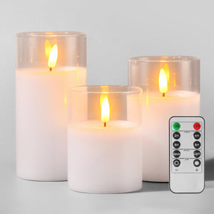 Set  X3 de Velas led BLANCA