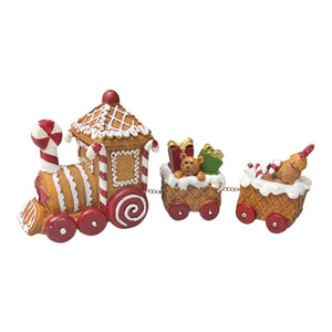 Adorno Tren Navideño 18cm de largo x 12cm de alto  8cm de ancho