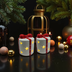 Lampara Regalo Blanco Navideño