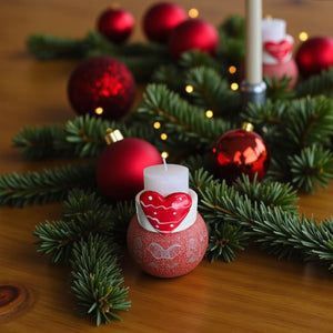 Candelabro Corazón Navideño