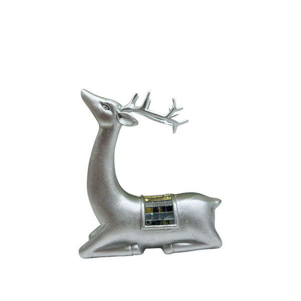 Adorno Reno Rumiante PLATEADO