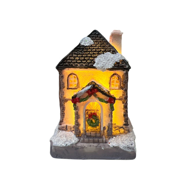 Mini Casita Navideña con Luz A