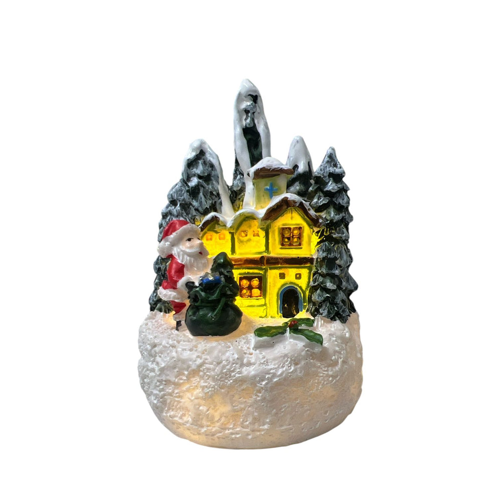 Mini Casita Papá Noel con Luz D
