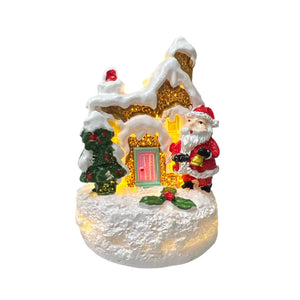 Mini Casita Papá Noel con Luz A