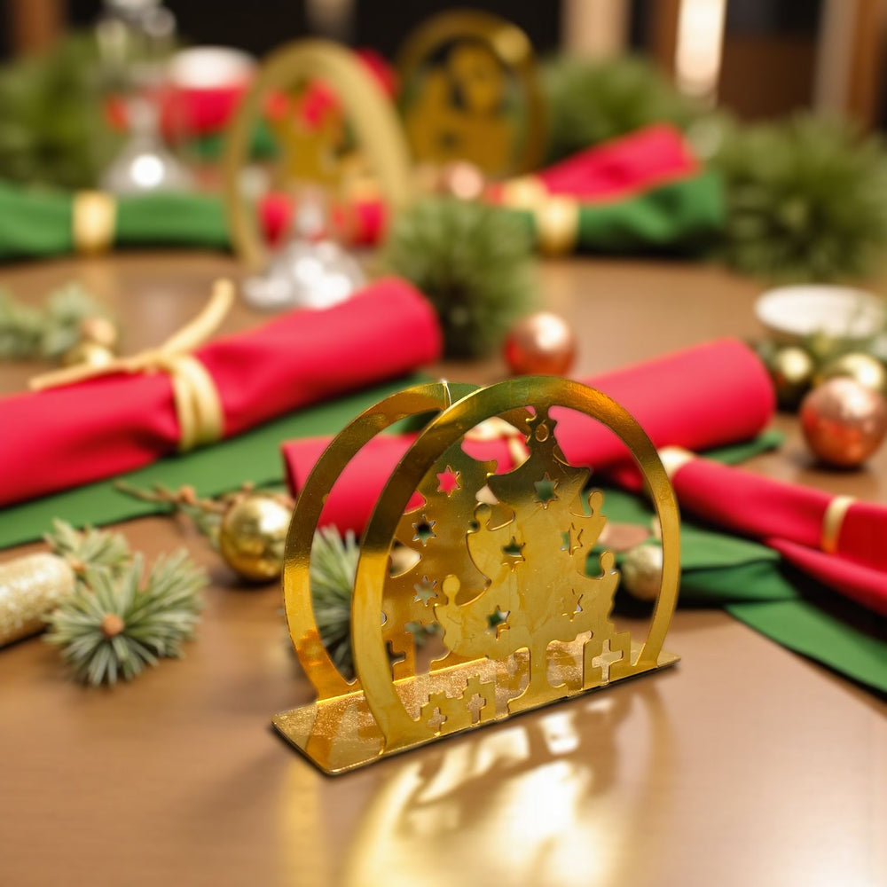 Servilletero Navideño Pino DORADO
