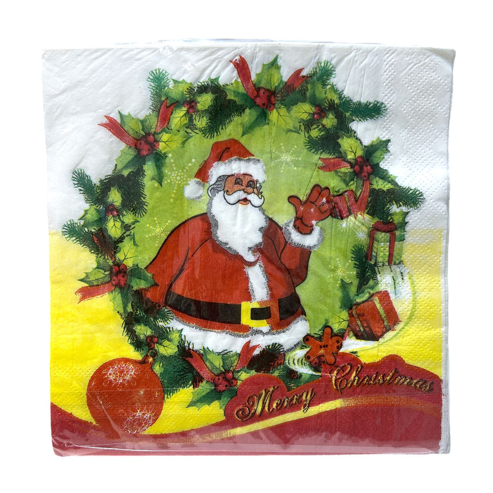 Servilletas Decorativas PAPA NOEL Y CORONA