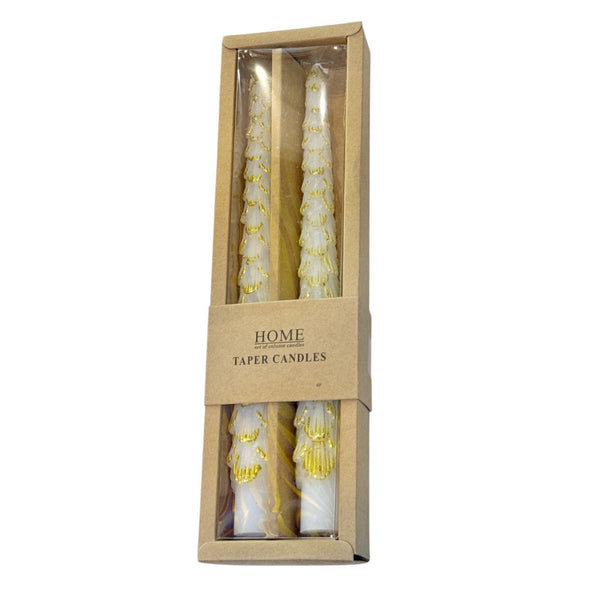 Vela de Cera Navideña Blanca 2 Unidades