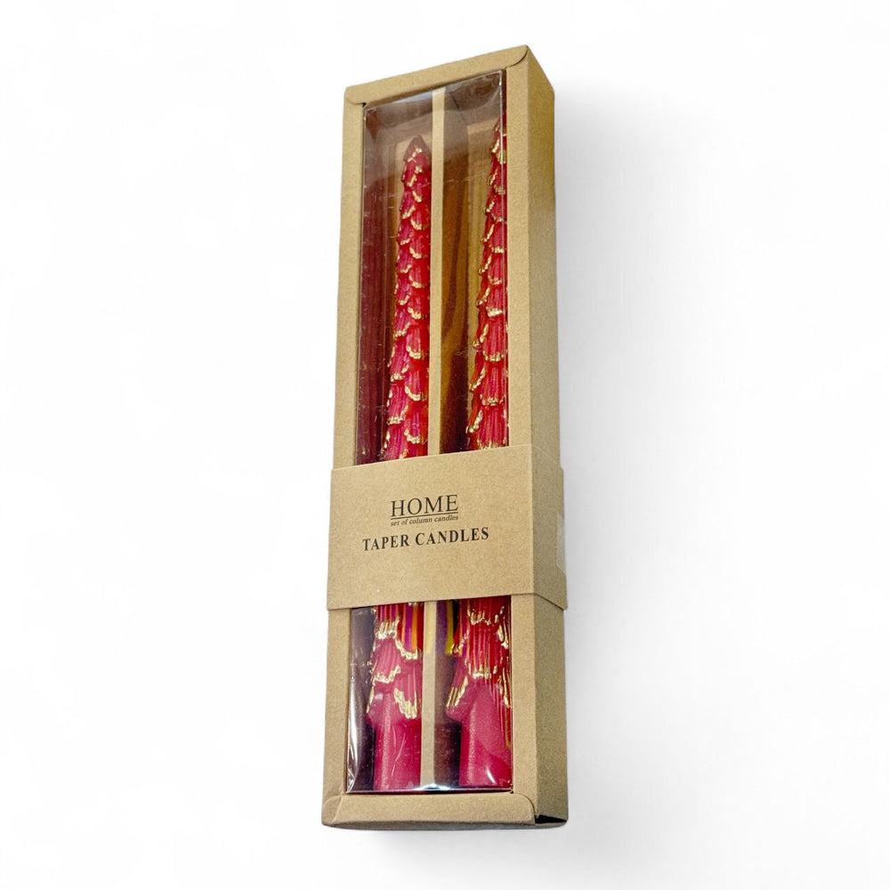 Vela de Cera Navideña Roja 2 Unidades