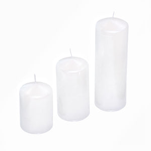 Set Vela de Cera x 3 Unidades Blanco