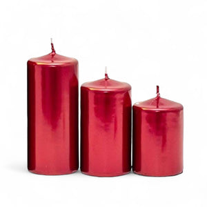 Set Vela de Cera x 3 Unidades Rojo