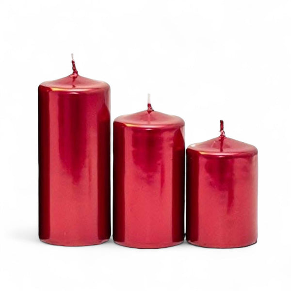 Set Vela de Cera x 3 Unidades Rojo