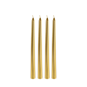 Vela de Cera Larga Dorada