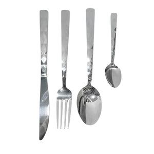 Set de Cubiertos con Relieve 24 piezas Plateado