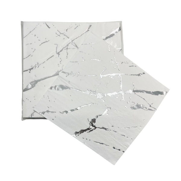 Servilletas Decorativas MÁRMOL PLATEADO