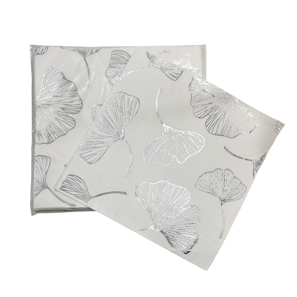 Servilletas Decorativas GINKGO PLATEADO