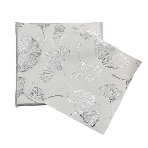 Servilletas Decorativas GINKGO PLATEADO