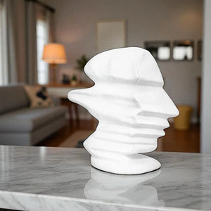 Adorno Busto MODER FACE WHITE
