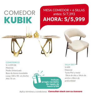 MESA DE COMEDOR KUBIK
